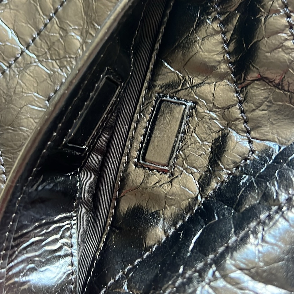 Saint Laurent Black Quilted Patent Leather Shoulder Bag with Chain Strap, Niki - Picture 8 of 8
